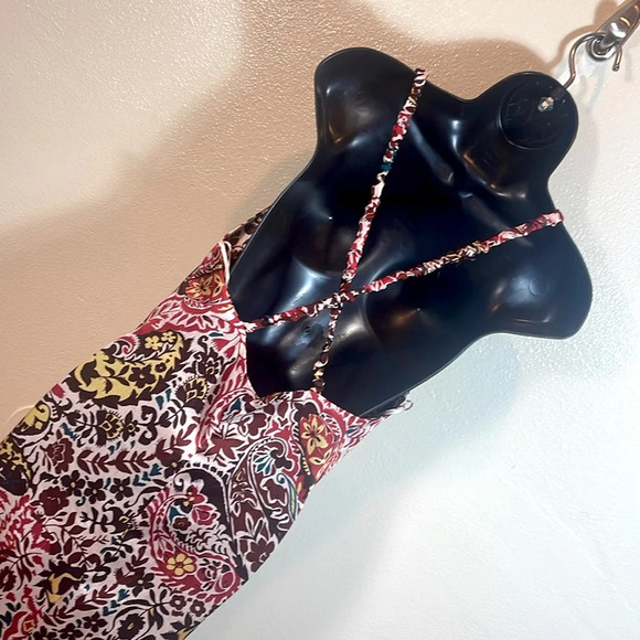 ZARA Printed Cross Back Floral Maxi Dress Medium 4886/240 - Picture 8 of 10